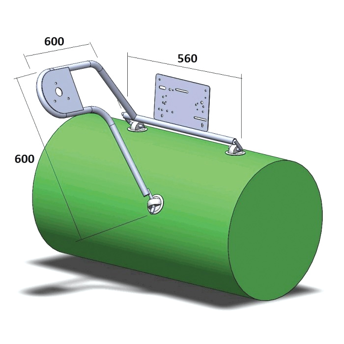 Стойка рулевая с креплением на баллон надувной лодки 25мм в Домодедово