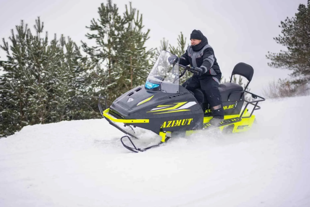 Миниснегоход Бурлак Азимут 24 л.с. , эл.запуск, реверс, тормоз гидравл, капот черный в Домодедово