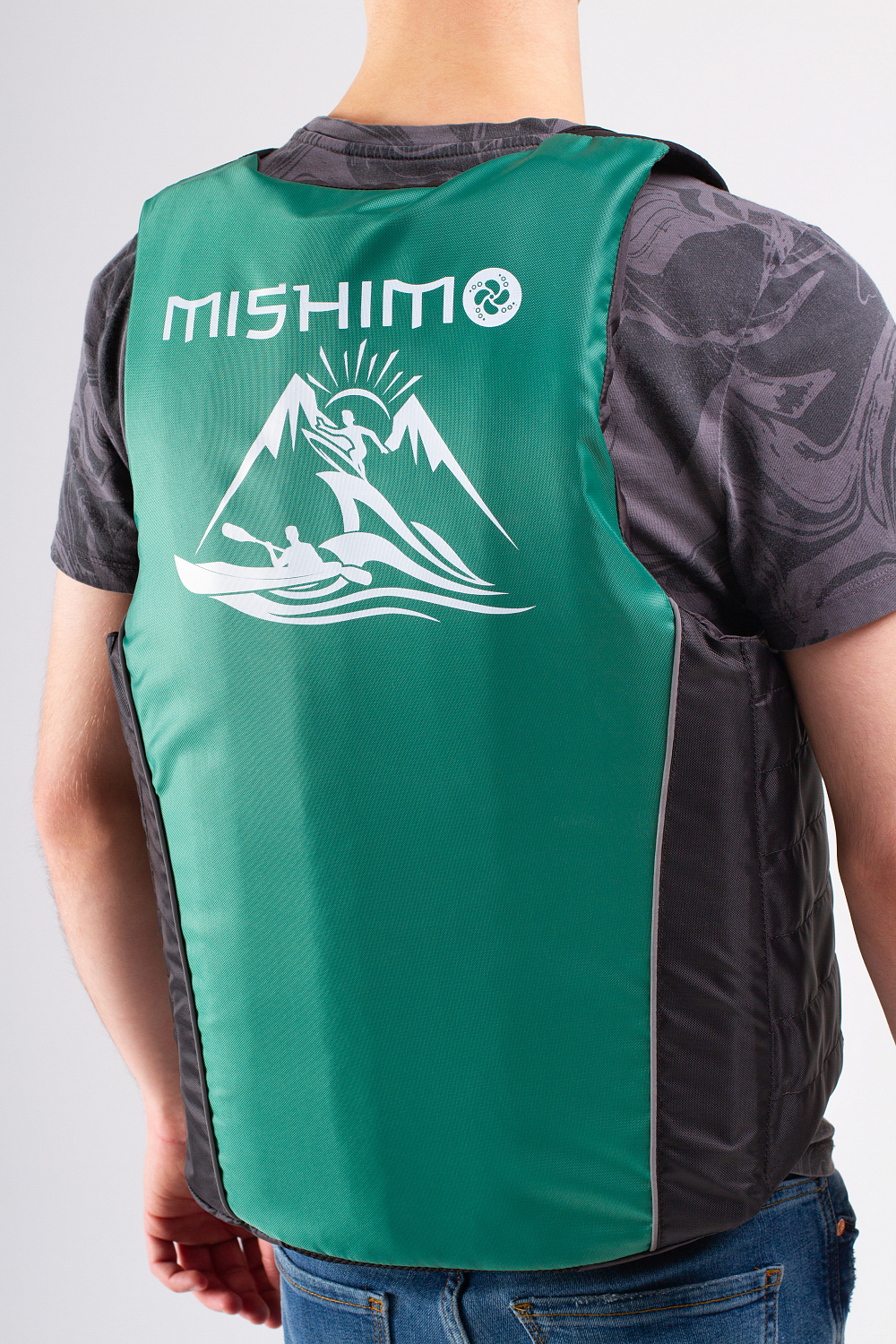 Жилет спасательный MISHIMO PRO Премиум качества Черно-зеленый в Домодедово