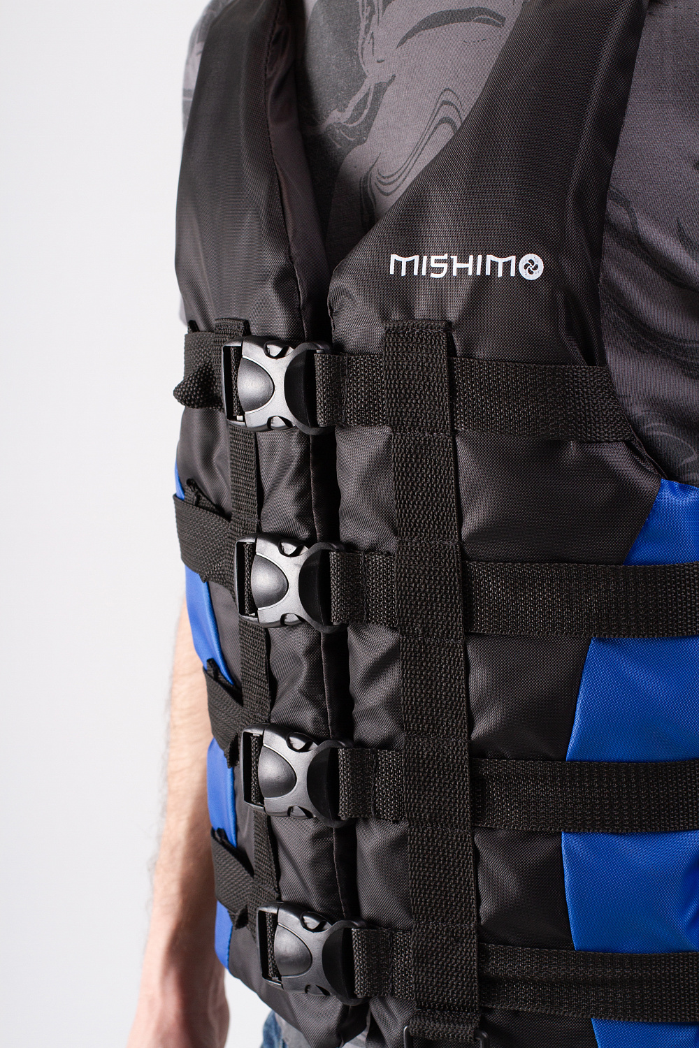 Жилет спасательный MISHIMO PRO Премиум качества Черно-синий в Домодедово