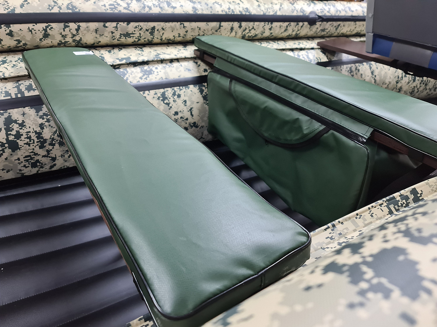 КОМПЛЕКТ МЯГКИХ НАКЛАДОК С СУМКОЙ ДЛЯ ЛОДОК 110Х20 ЗЕЛЕНЫЙ в Домодедово