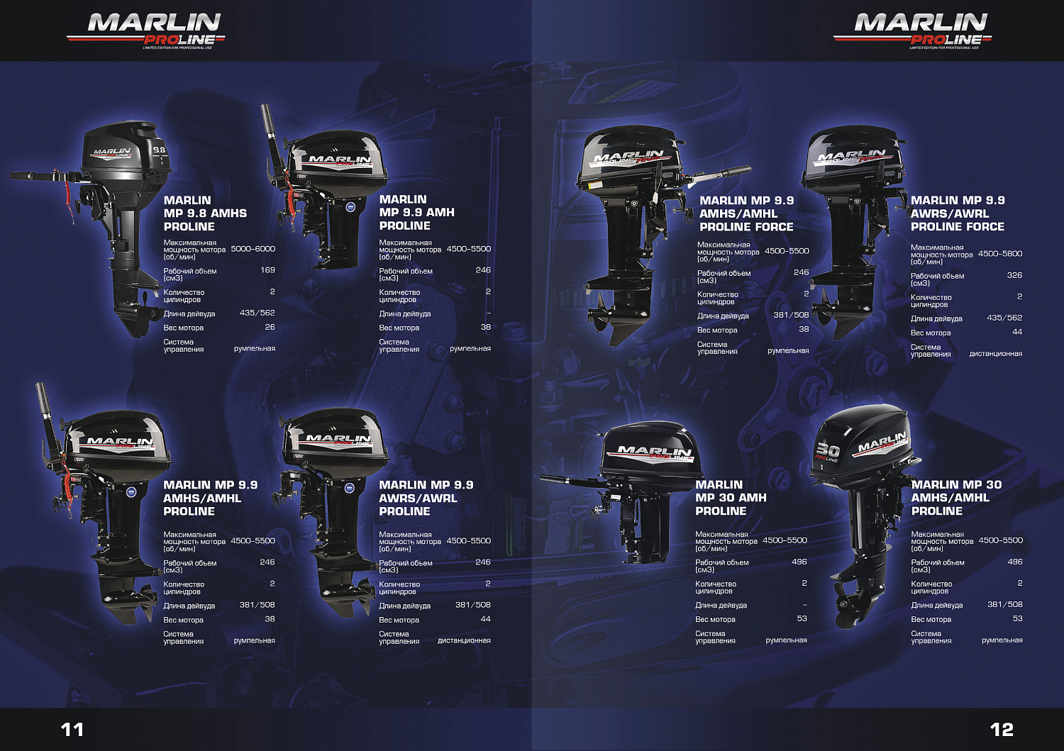 Лодочный мотор MARLIN PROLINE MP 9.9(15) AMHL в Домодедово